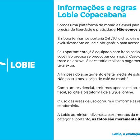 Lobie Copacabana Lägenhet Rio de Janeiro Exteriör bild