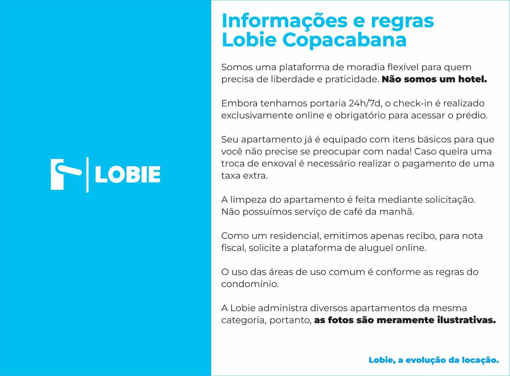 Lobie Copacabana Lägenhet Rio de Janeiro Exteriör bild