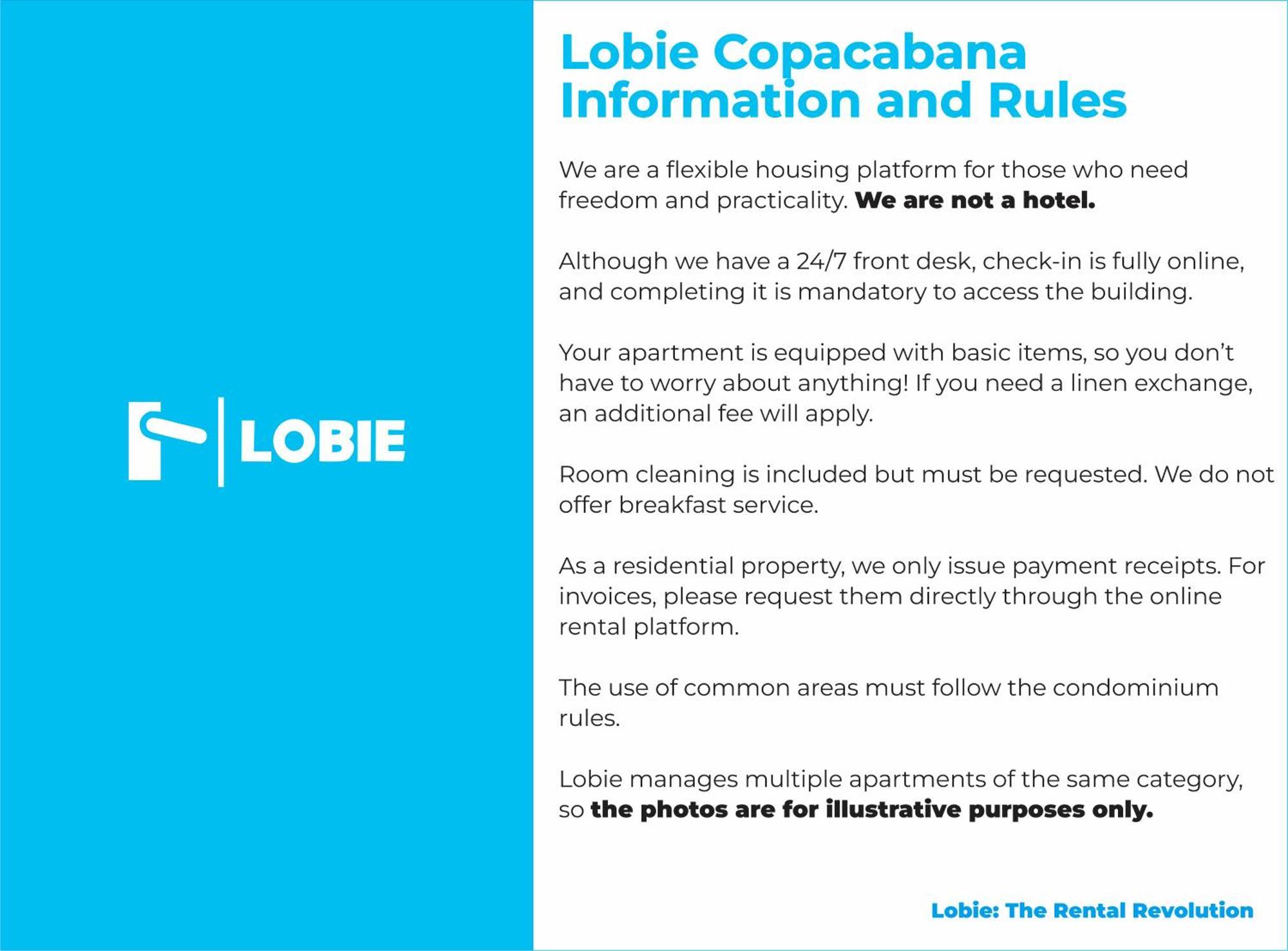 Lobie Copacabana Lägenhet Rio de Janeiro Exteriör bild